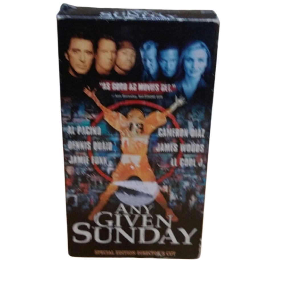 Any given Sunday VHS tape movie